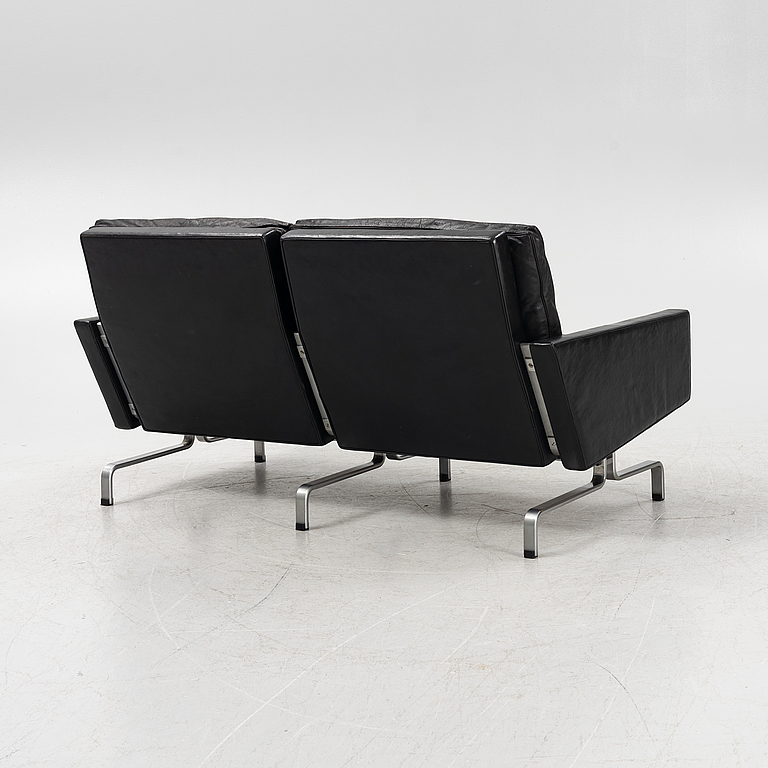 Poul Kjaerholm, a leather upholstered PK-31-2 sofa from E Kold Christensen, Denmark.