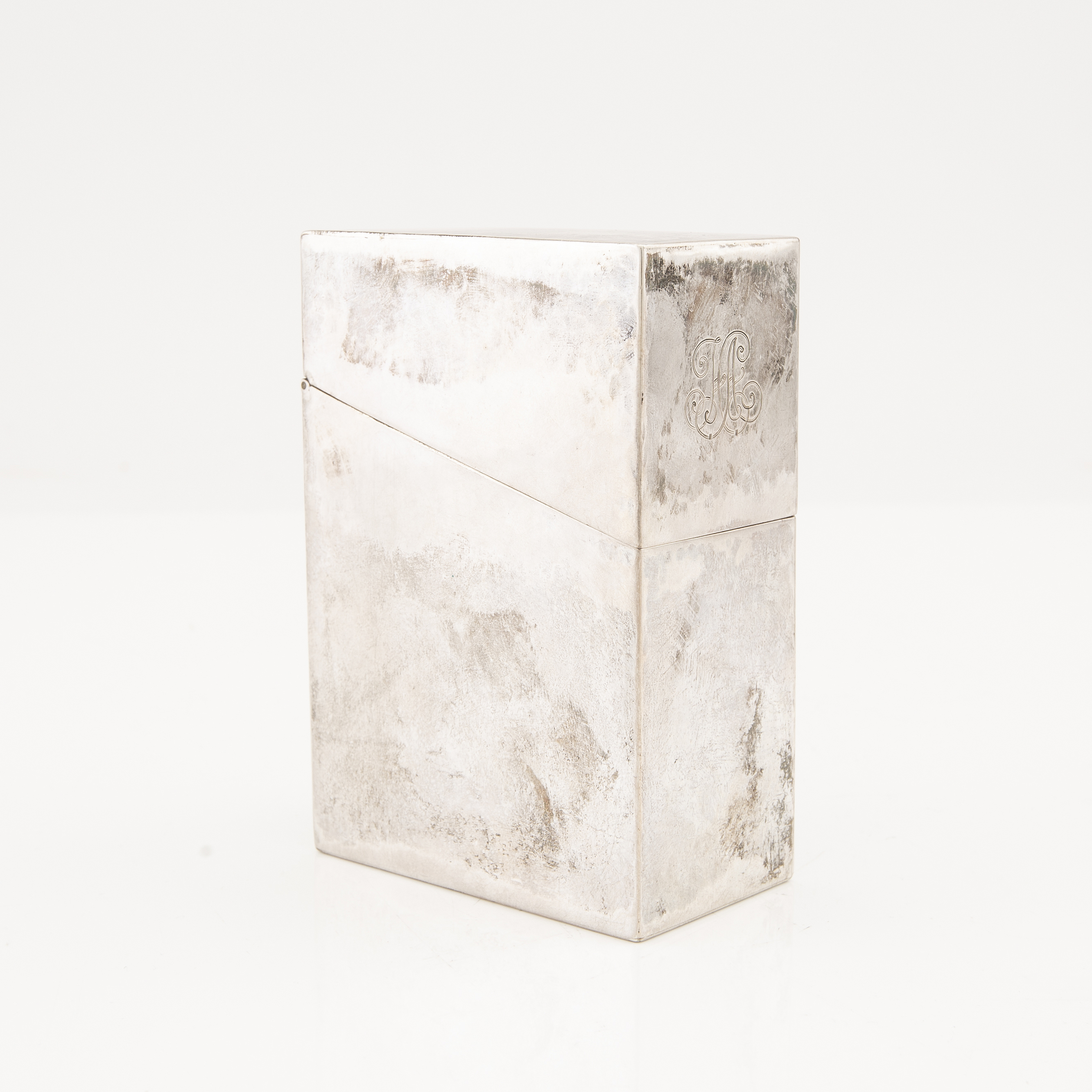A Swedish silver cigarette case mark of CG Hallberg Stockhiolm 1919 ...