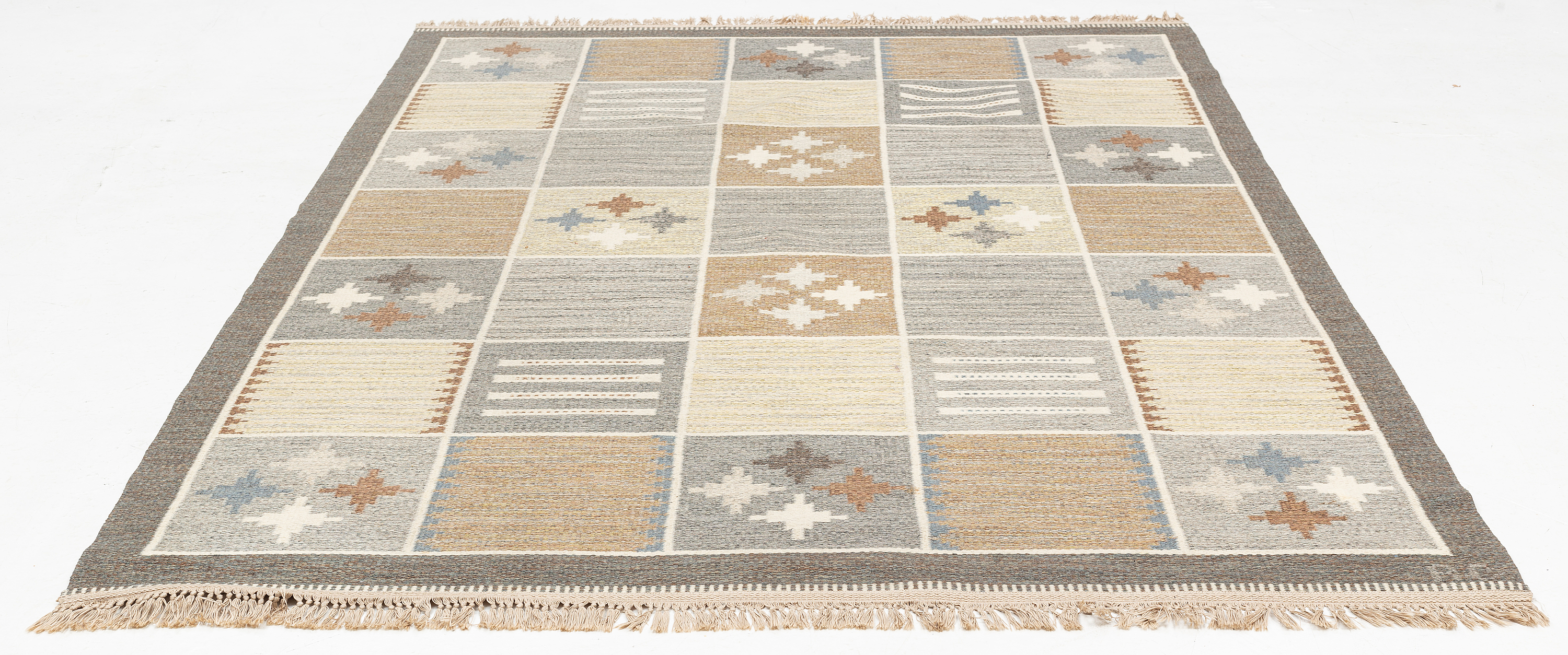 A flat weave carpet by Rakel Carlander, mid 20:th century, c. 307 x 200 ...