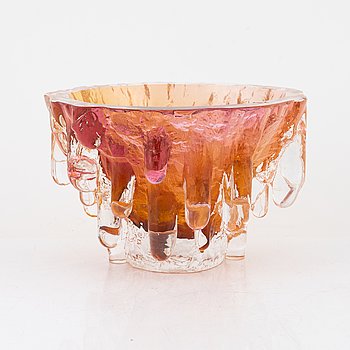 Göran Wärff, a unique glass bowl, Kosta, Sweden.