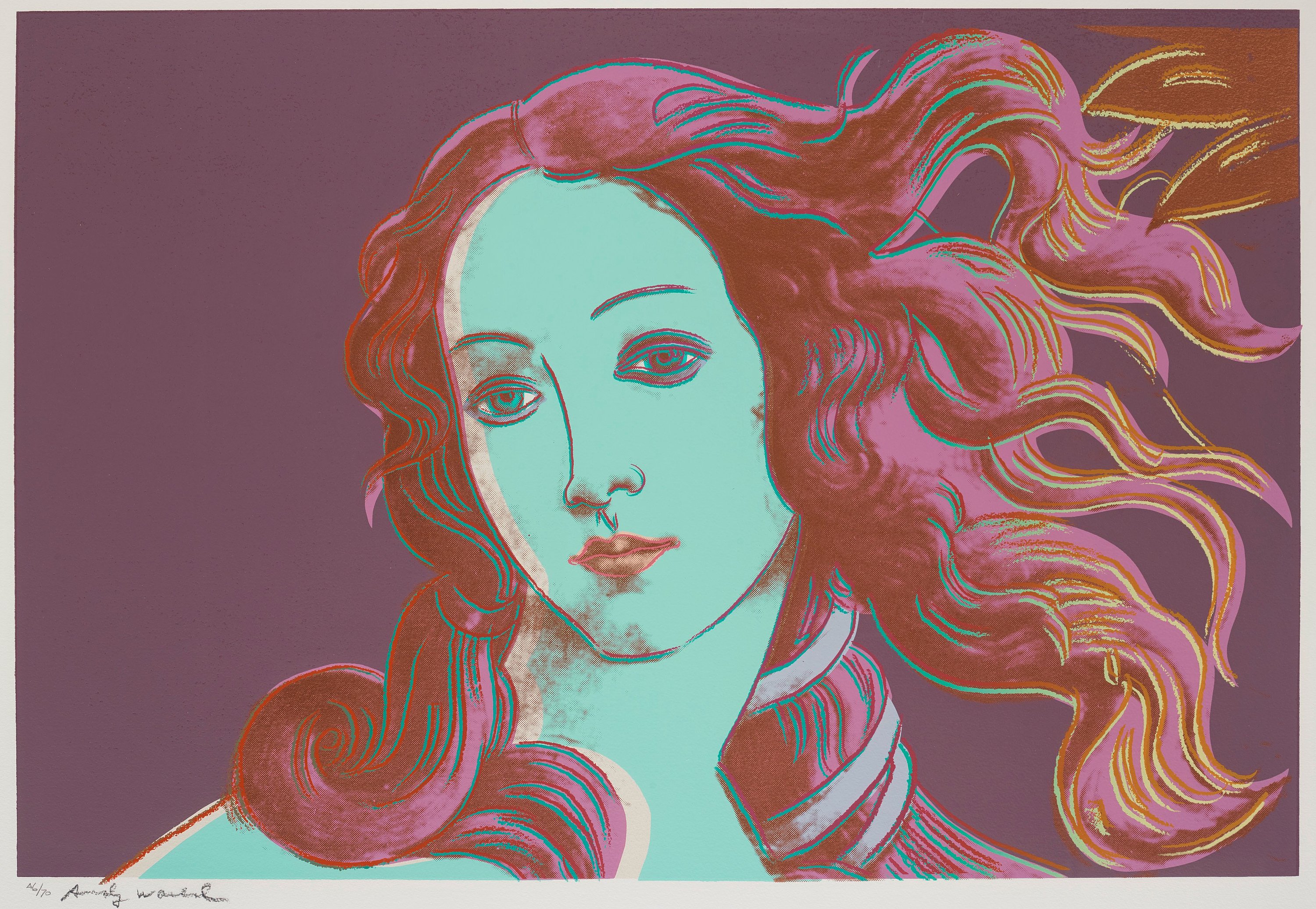 Andy Warhol, "Venus", ur "Details of renaissance paintings (Sandro Botticelli, Birth of Venus