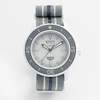 Swatch/Blancpain, Scuba Fifty Fathoms, Antarctic Ocean, wristwatch, 42.3 mm.