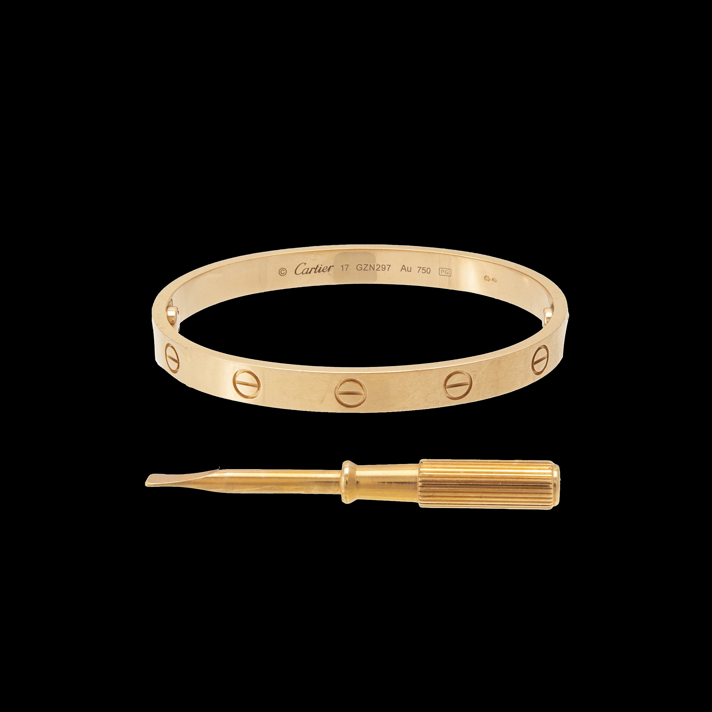 An 18K gold "Love" bracelet by Cartier. Bukowskis