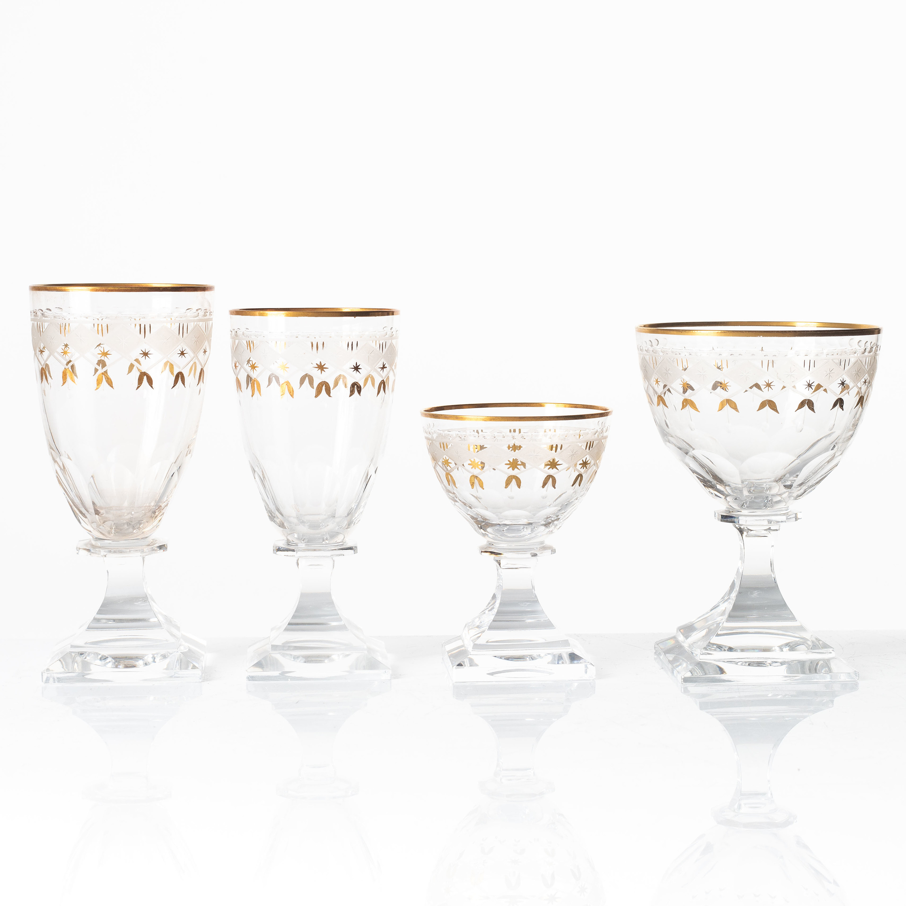 An 45piece glass service, "junior", Kosta, Sweden. Bukowskis