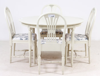 153579. MATGRUPP, 8 delar, gustaviansk stil, 1900-tal.