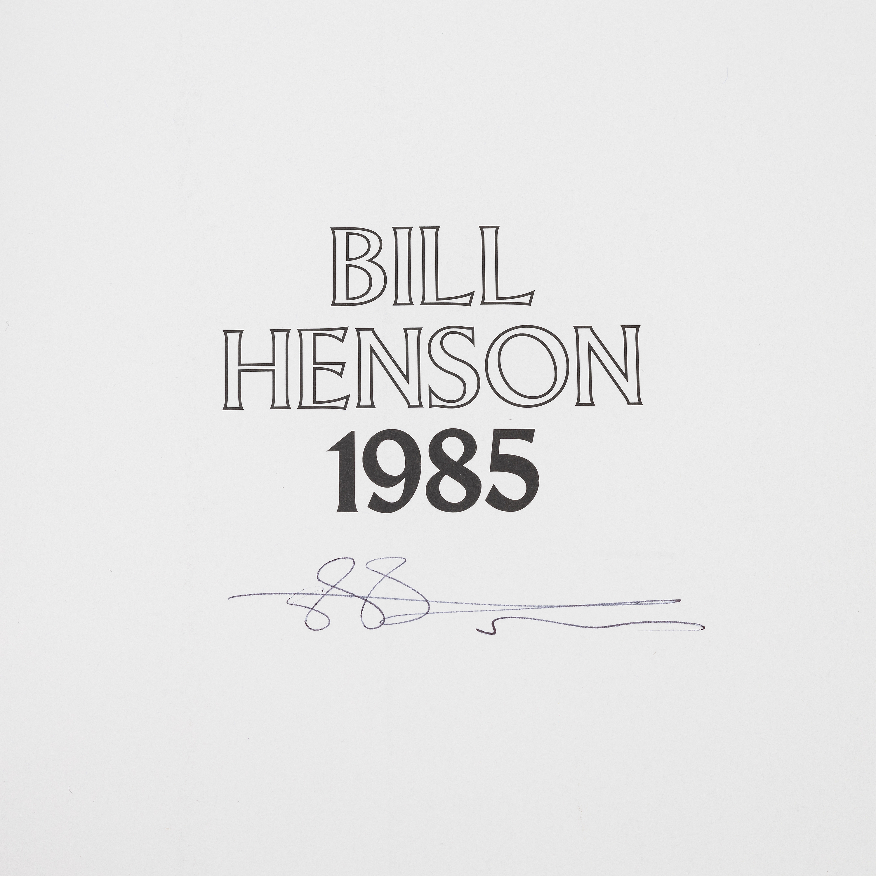 Bill Henson, photo book, "Bill Henson 1985", signed, Stanley/Barker ...