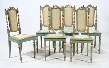 154821. STOLAR, 6 st, nyrenässans, omkring 1900.