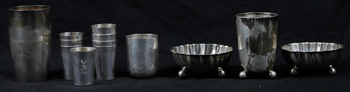 156474. PARTI SILVER, 13 delar. Bl a Tyskland. Ca 420 g.