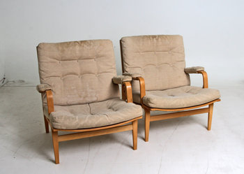 160013. FÅTÖLJER, ett par, Ingrid, Bruno Mathsson, DUX.