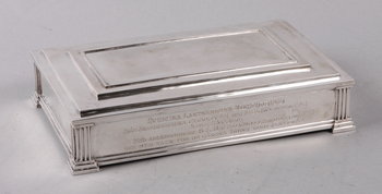 160399. SKRIN, silver, K Andersson Stockholm 1936. Tot vikt ca 2100 gram.