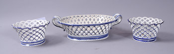 162021. GALLERSKÅLAR, 3 st, flintgods, Rörstrand, omkring 1900.