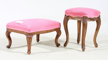 163313. TABURETTER, 2 st, rokokostil, 18001900-tal.