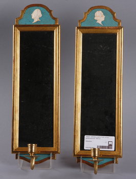 165527. SPEGELLAMPETTER, ett par, gustaviansk stil, 1900-tal.