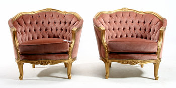 166341. SALONGSGRUPP, 3 delar, rokokostil, 1900-tal.