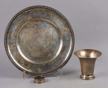 169277. PARTI SILVER, 3 delar, 1900-tal. Tot vikt 750 gram.