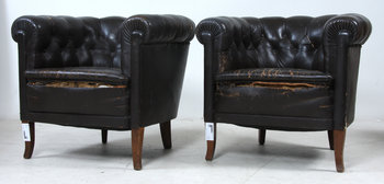 169361. CLUBFÅTÖLJER, ett par, 1920-tal.