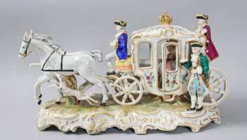 170689. FIGURGRUPP, porslin, rokokostil, 1900-tal.