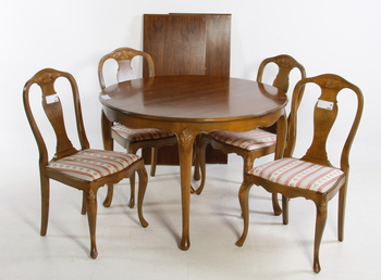 17413. MATSALSGRUPP, 5 delar. Rokokostil.