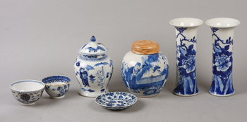 175199. PARTI PORSLIN, 7 delar, Kina, Qing dynastin.