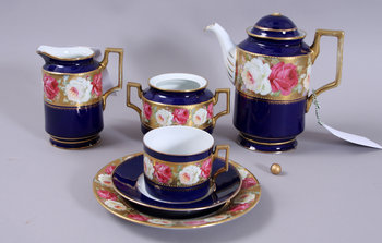 176617. SERVISDELAR, 11 st. Porslin, Eichwold, 1800-tal.