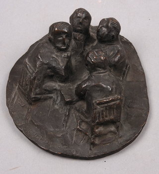 179733. SVEN LUNDQVIST, väggrelief, brons. Sign.