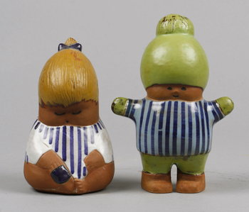 185766. FIGURINER, 2 st, stengods, Lisa Larson, Gustavsberg.