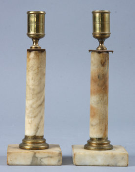 186747. LJUSSTAKAR, ett par, sengustavianska, 1800-tal.