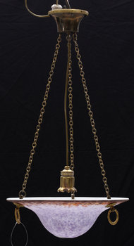 188343. TAKAMPEL, mässing, glas, Louis XVI-stil, 1910-tal. H 67.