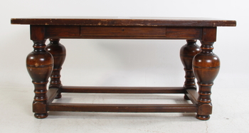 19017. BIBLIOTEKSBORD, barockstil.