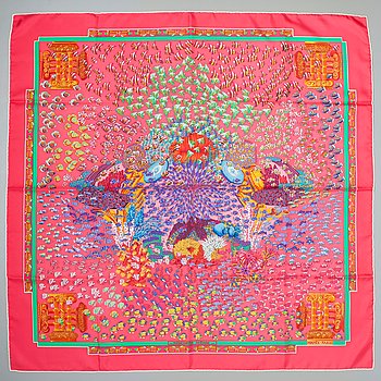 81. A Hermès silk scarf, "Rencontre Océane".