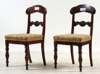 191130. STOLAR, ett par, senempire, 1800-tal.
