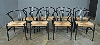 193210. STOLAR, 8 st, Y-stolen, Hans J. Wegner, Carl Hansen  Son.