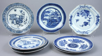 194311. TALLRIKAR, 7 st, porslin, Kina, 17001800-tal.