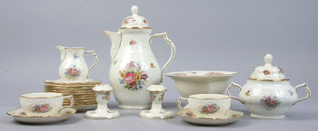 194564. MOCCASERVIS, 18 delar, porslin, Rosenthal.