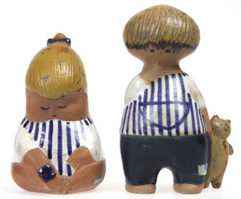 194943. FIGURINER, 2 st, stengods, Lisa Larson. Gustavsberg.