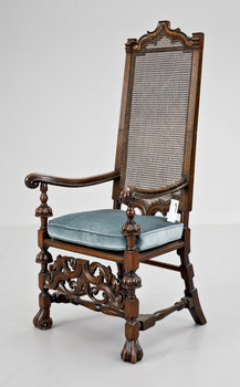 196671. KARMSTOL, engelskholländsk barockstil, 1900-tal.