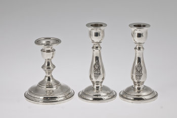 196700. LJUSSTAKAR, 3 st., sterling silver.