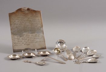 197231. PARTI SILVER, olika mästare, 1900-tal. Ca 539 gr.