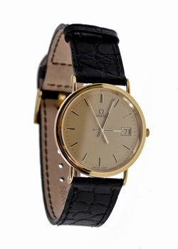 201439. HERRARMBANDSUR, 18 K guld, Omega, 2008.