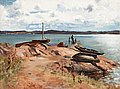 HUGO BIRGER, Summer day, Lysekil. Signed Bi...
