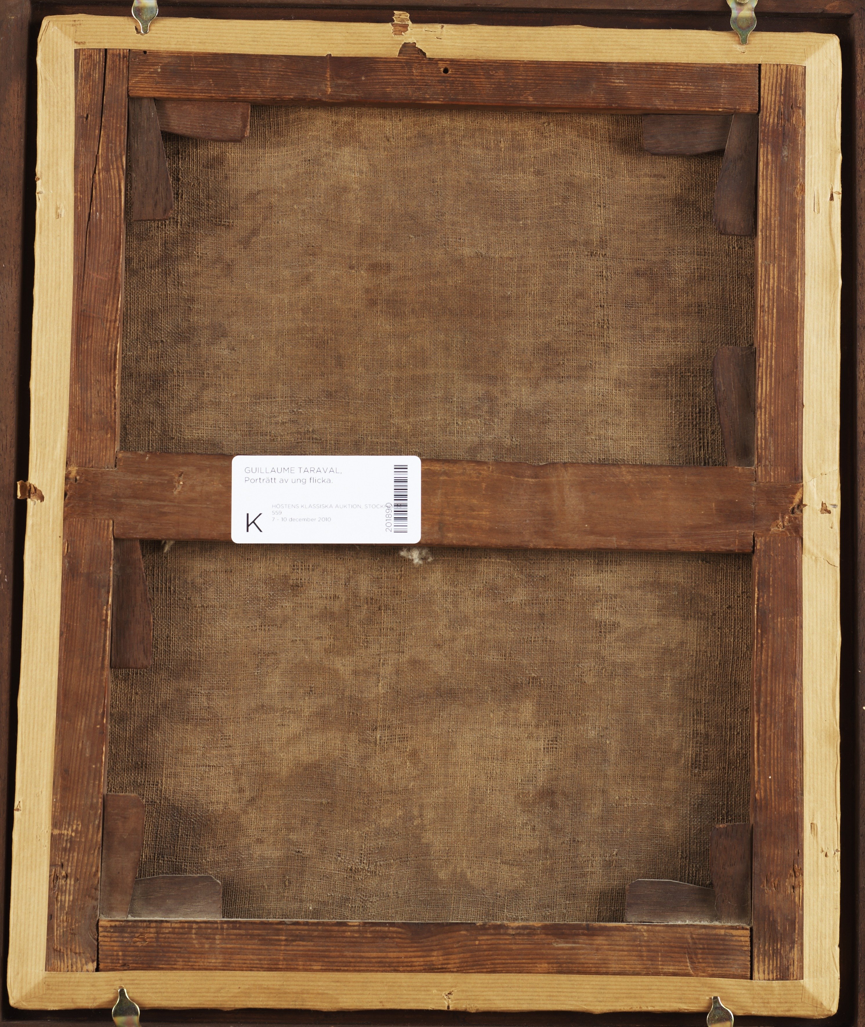 Jean Hugues Taraval, Portrait of a young woman. Bukowskis