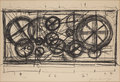 JEAN TINGUELY, Abstract composition. Lithog...