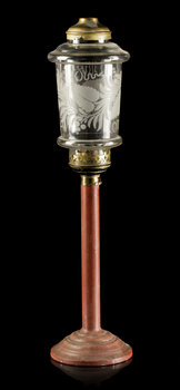 202525. LJUSLYKTA, metall och glas, 1900-tal.