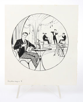 GÖSTA ADRIAN-NILSSON, 2 st, tusch, 1900-talets början.