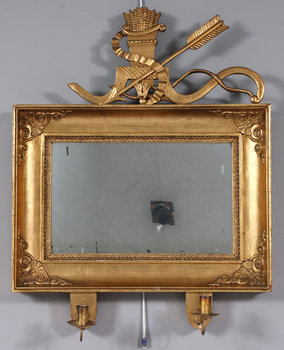 204093. SPEGELLAMPETTER, ett par, empir, 1800-talets första hälft.