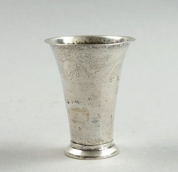 205532. BÄGARE, silver, otydliga stämplar. 1800-tal.