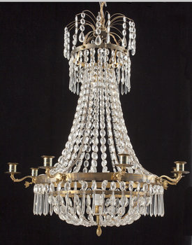 207960. LJUSKRONA, för 8 ljus. Karl-Johan-stil, 1900-talets början.