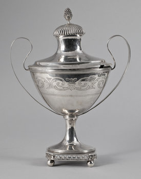 209770. SOCKERSKÅL, silver, Köpenhamn, Danmark, 1790-tal. Vikt 689g.