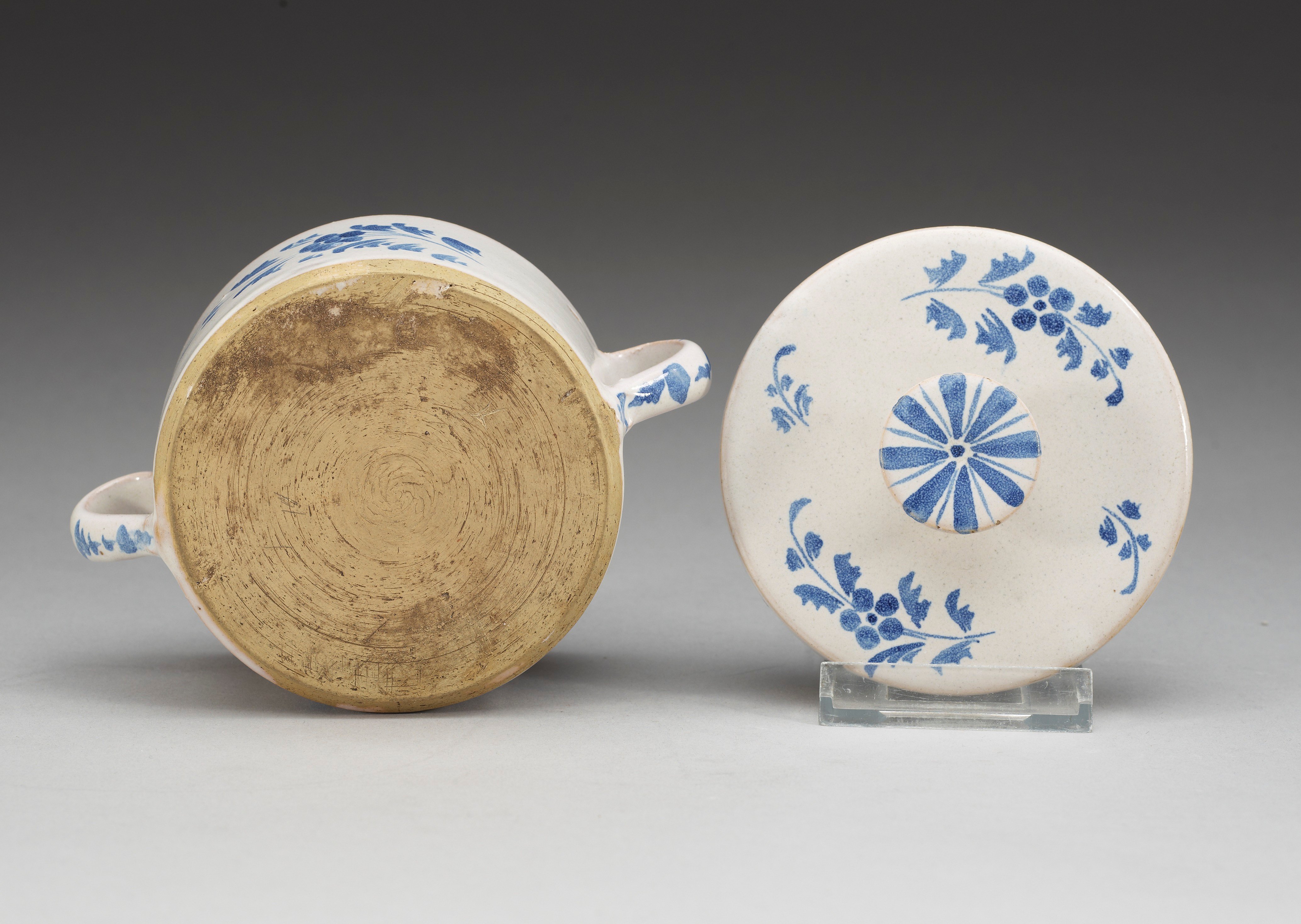 A faience butter tureen with cover, 18th century. Presumably Marieberg