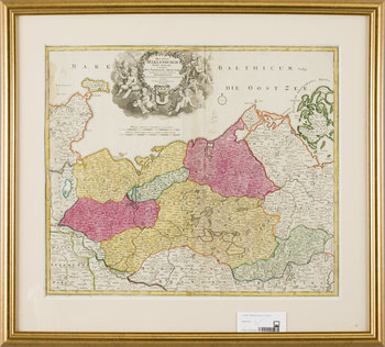 211247. KARTA, Homann 1700-tal.